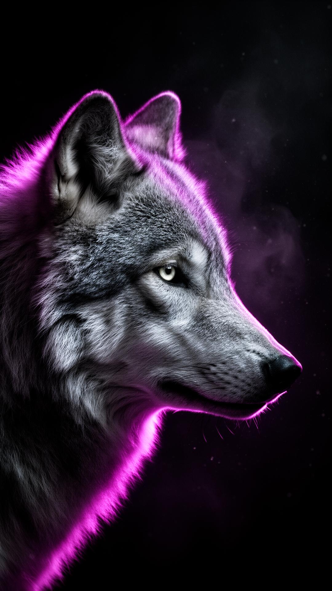 Cinematic profile of a wolf